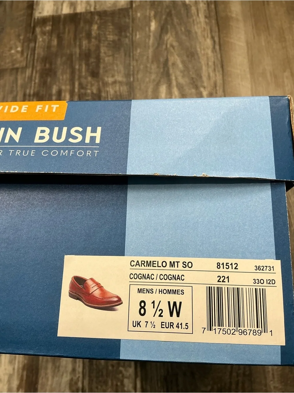 Nunn Bush Men's Cognac Leather Slip-On Loafers Size 8.5W